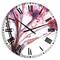 Designart 'Abstract Purple Handpainted Flowers Traditional Wall Clock
